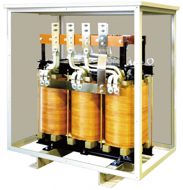 Three-phase double-winding transformer